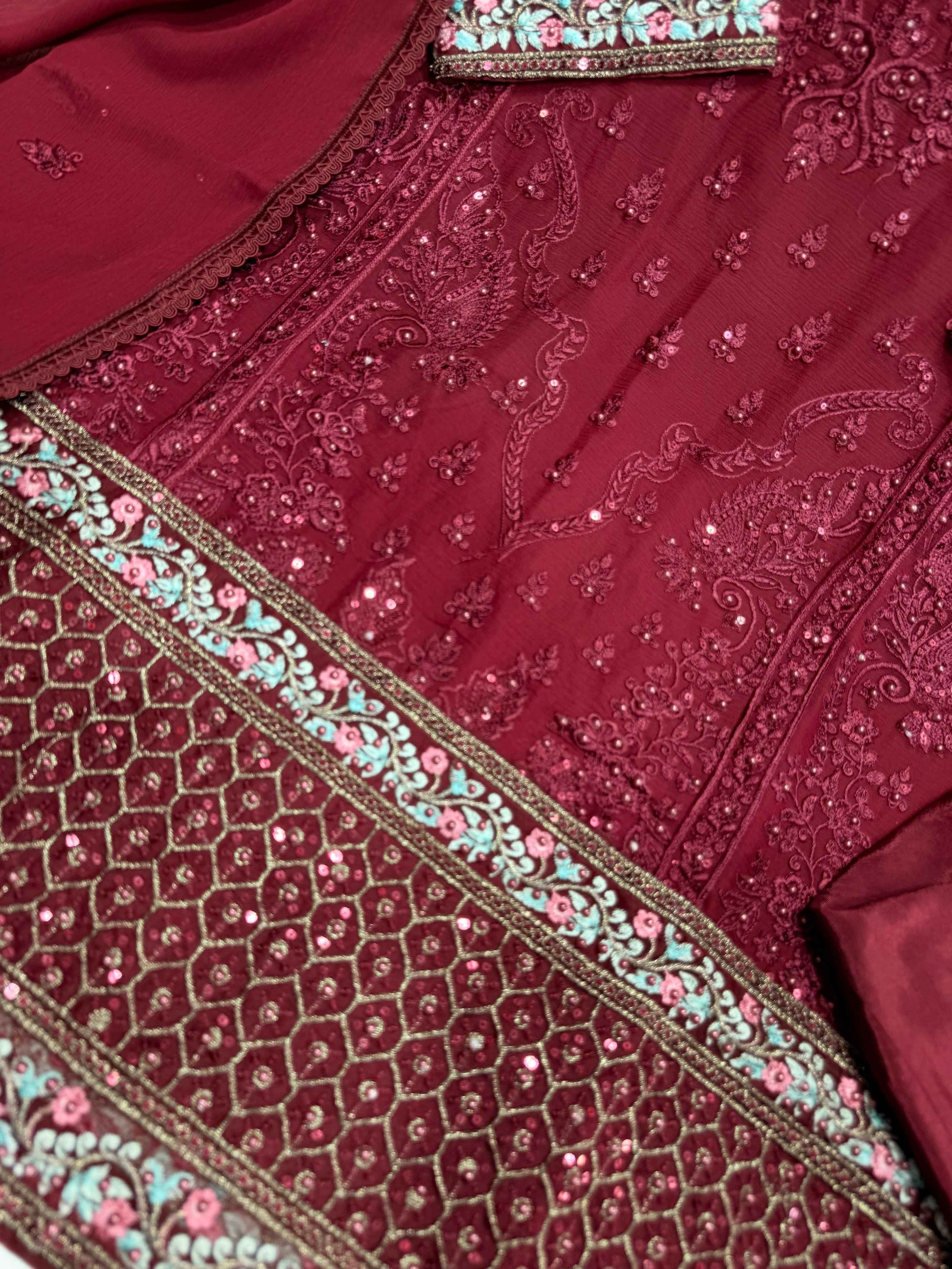 CHIFFON FABRIC Embroidered Shirt With Embroidered Dupatta Collection 2025