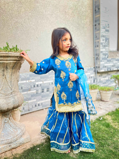 ORGANZA FABRIC KIDS COLLECTION WEDDING GHARARA FOR BARAT/WALEEMA