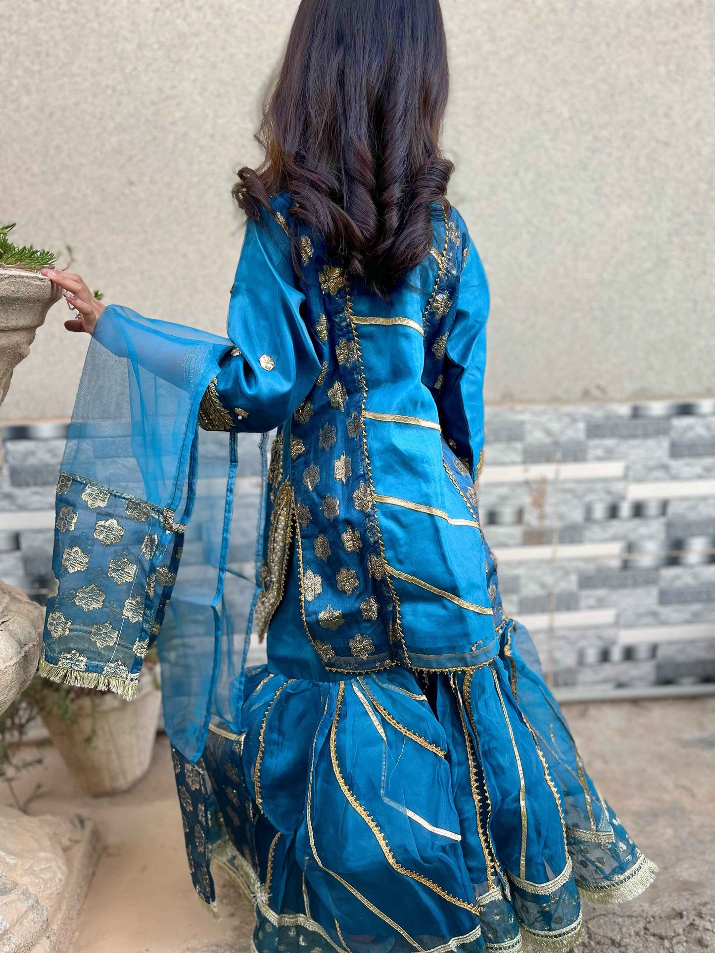 ORGANZA FABRIC KIDS COLLECTION WEDDING GHARARA FOR BARAT/WALEEMA