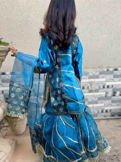 ORGANZA FABRIC KIDS COLLECTION WEDDING GHARARA FOR BARAT/WALEEMA