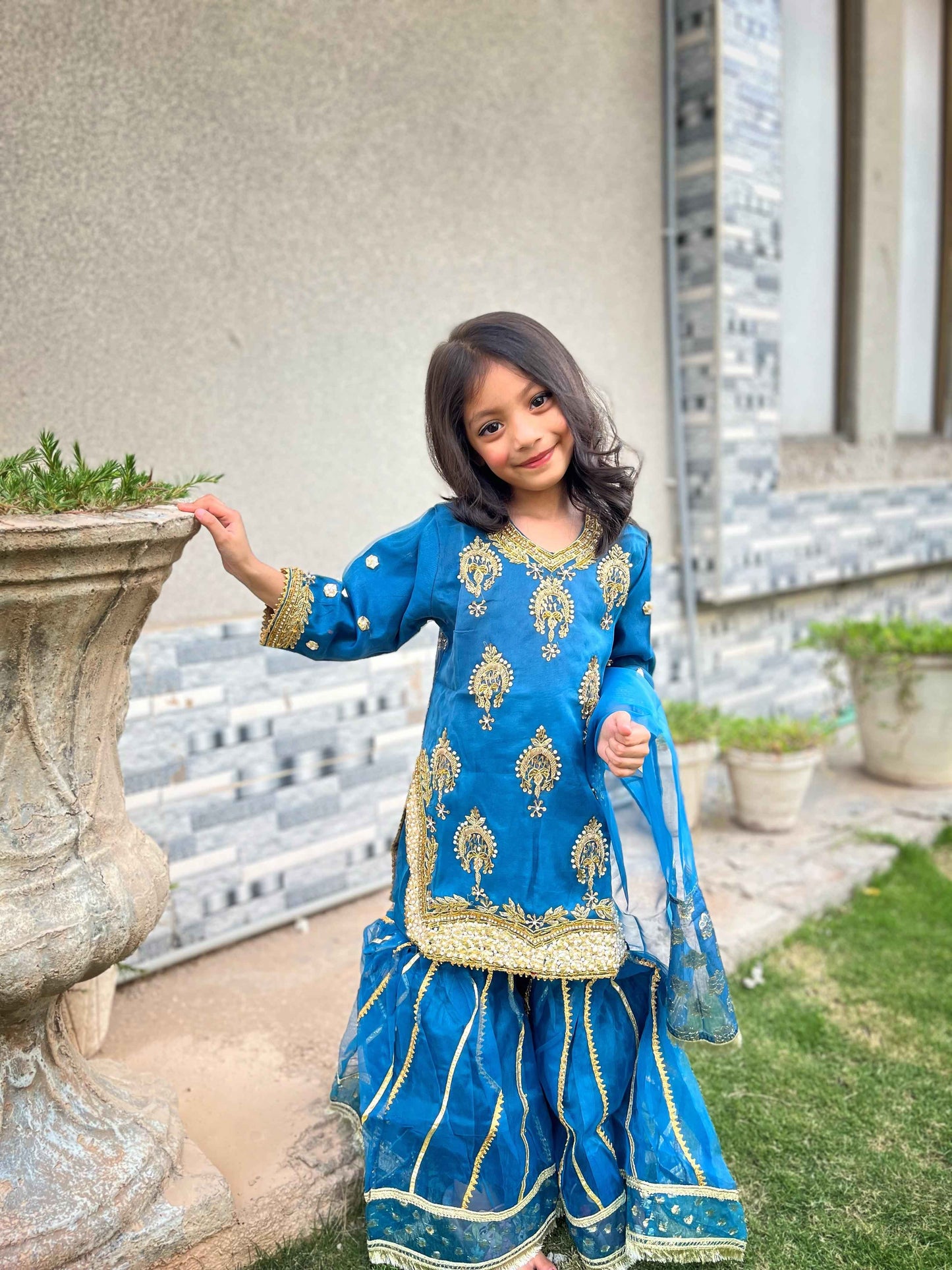 ORGANZA FABRIC KIDS COLLECTION WEDDING GHARARA FOR BARAT/WALEEMA