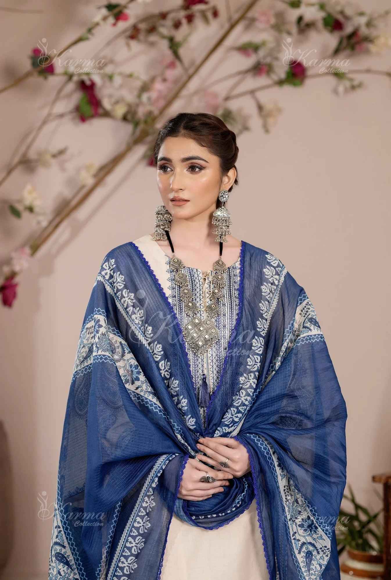 COTTON FABRIC Farshi Shalwar Beautiful Embroided Dress 2025