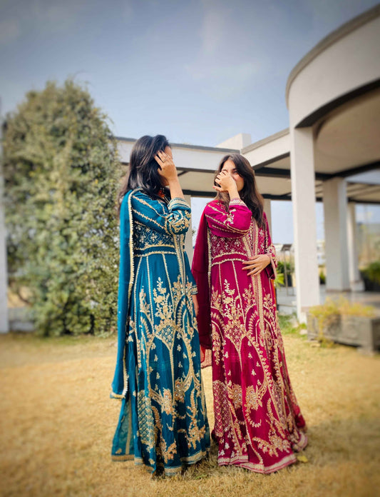 CHIFFON GOWN STYLE WEDDING WEAR