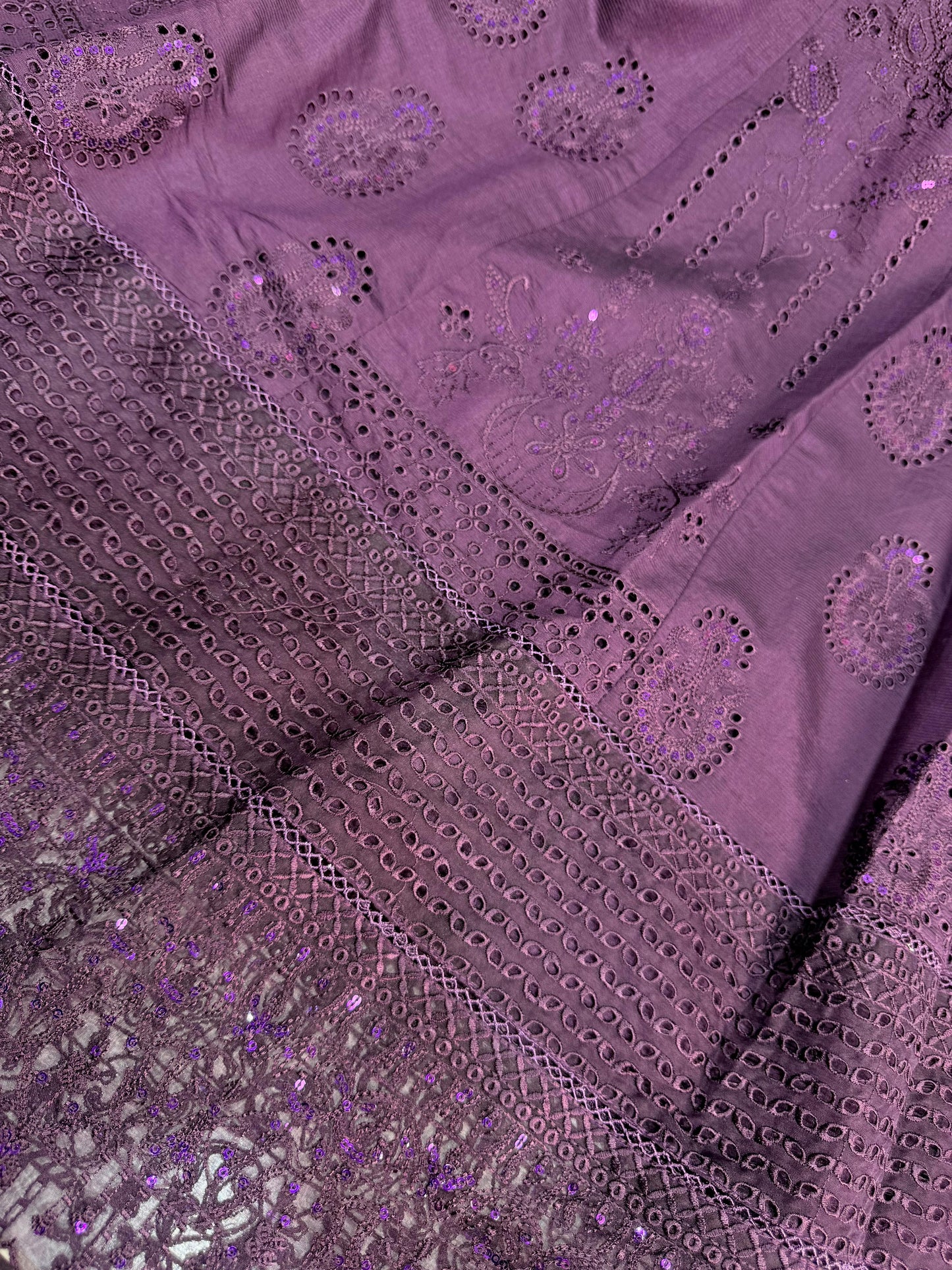 KHADDI COTTON FABRIC Long Frock With Heavy Embroidered Organza Fabric Dupatta Collection 2025
