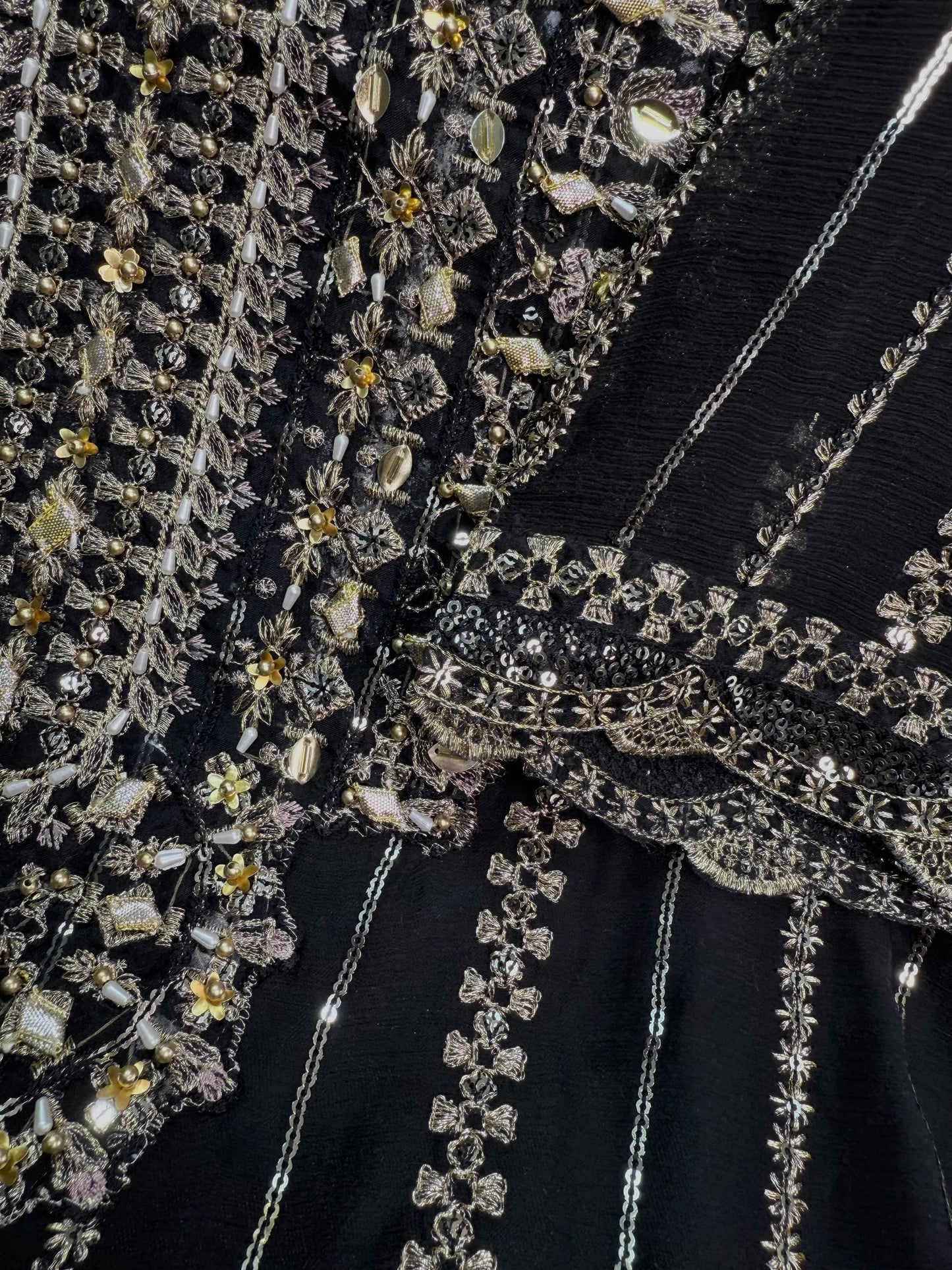 CHIFFON FABRIC With Heavy Embroudiery Beautiful 3 Piece Dress