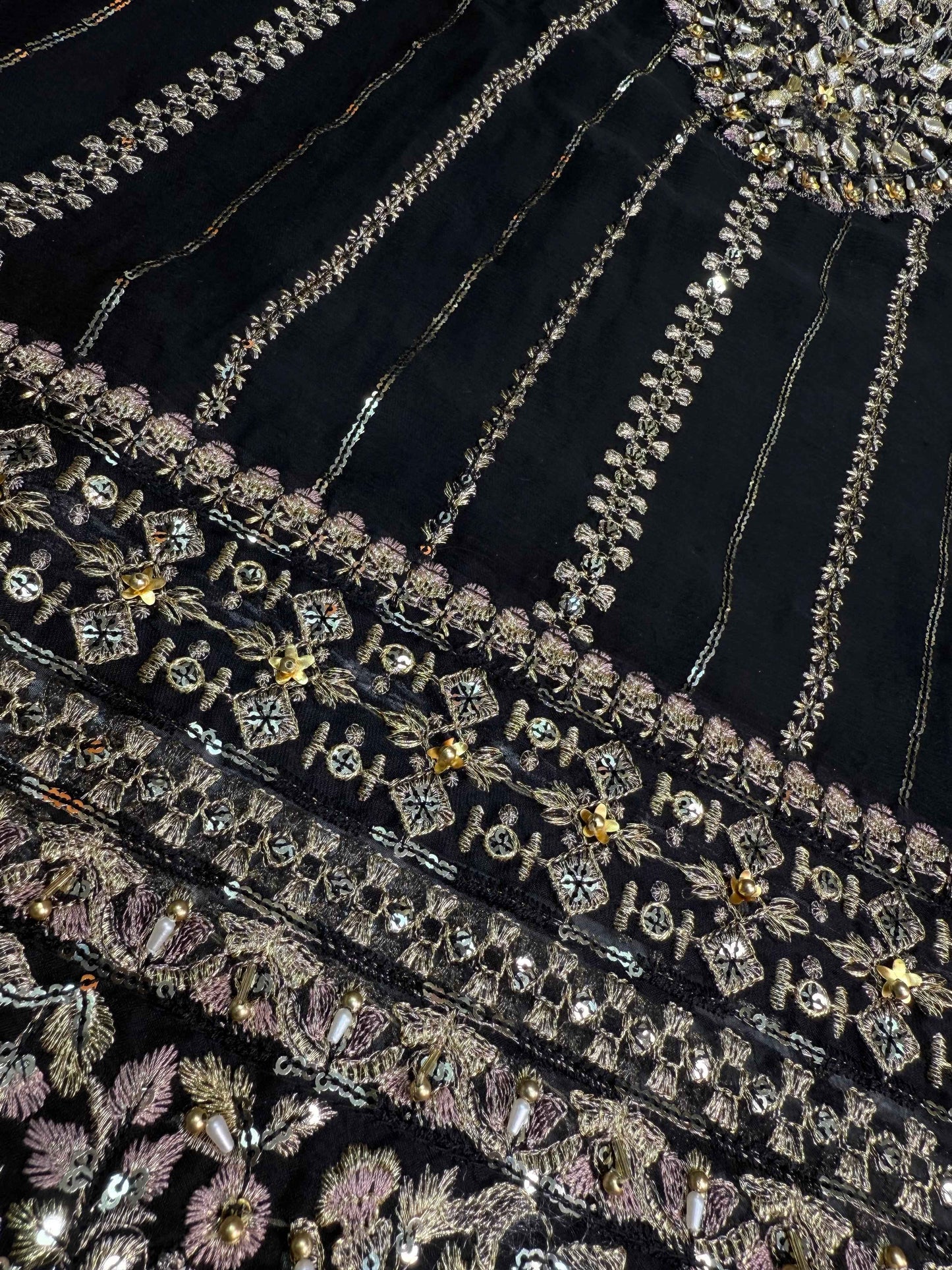 CHIFFON FABRIC With Heavy Embroudiery Beautiful 3 Piece Dress
