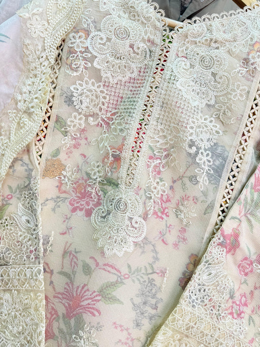 Beautiful Heavy Embroidied Dress On Net Fabric