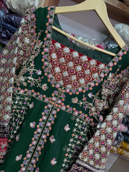 CHIFFON FABRIC 2 piece Beautiful Embroided Maxi