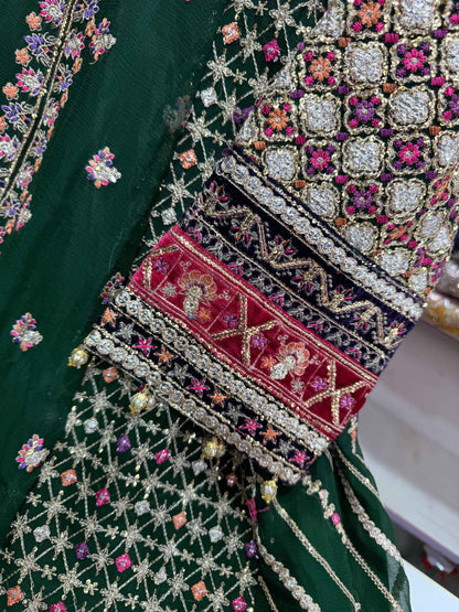 CHIFFON FABRIC 2 piece Beautiful Embroided Maxi