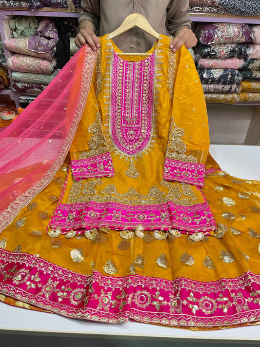 ORGANZA FABRIC 2-Piece Beautiful Embroidered Dress 2025