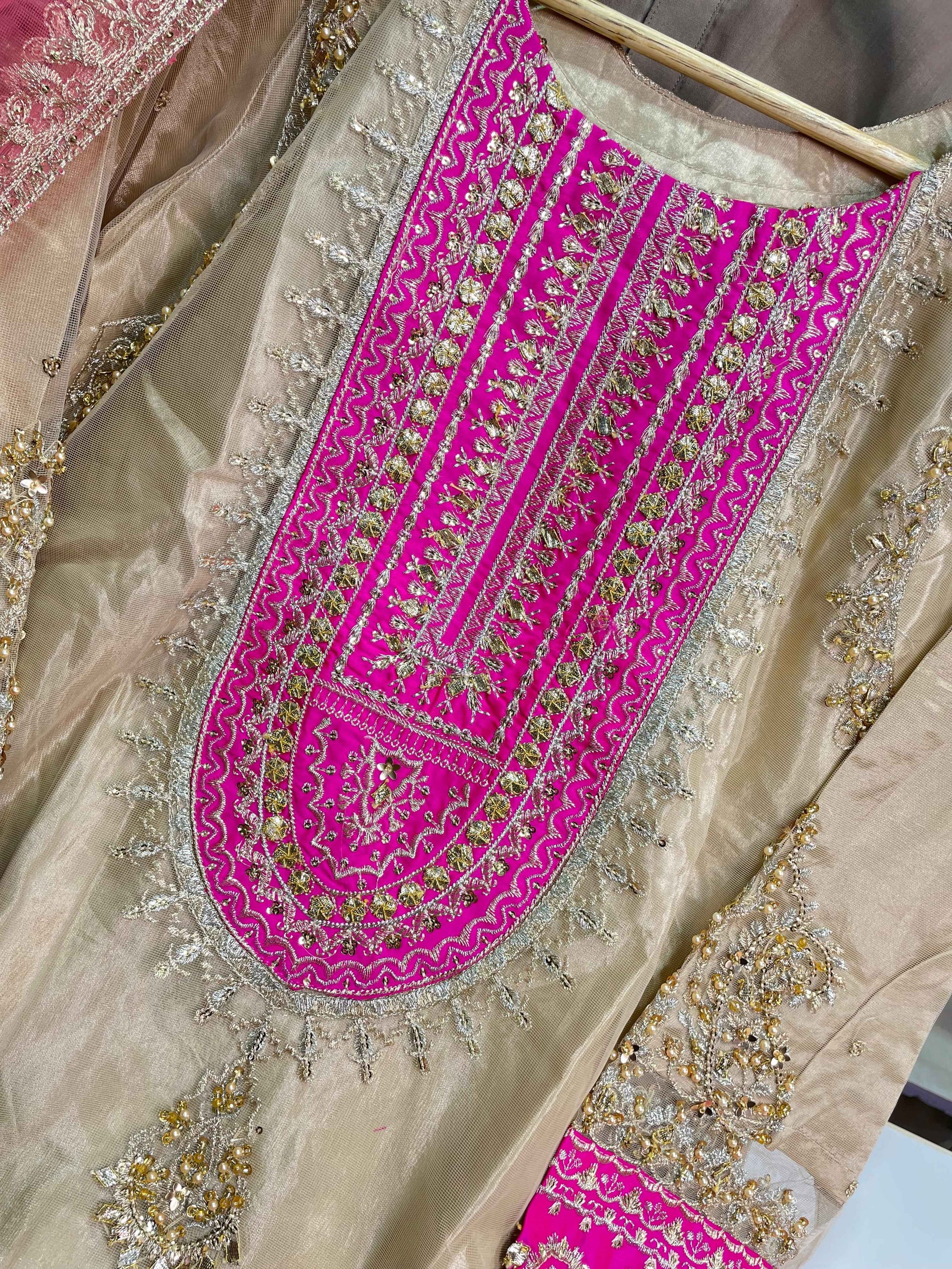 ORGANZA FABRIC 2-Piece Beautiful Embroidered Dress 2025