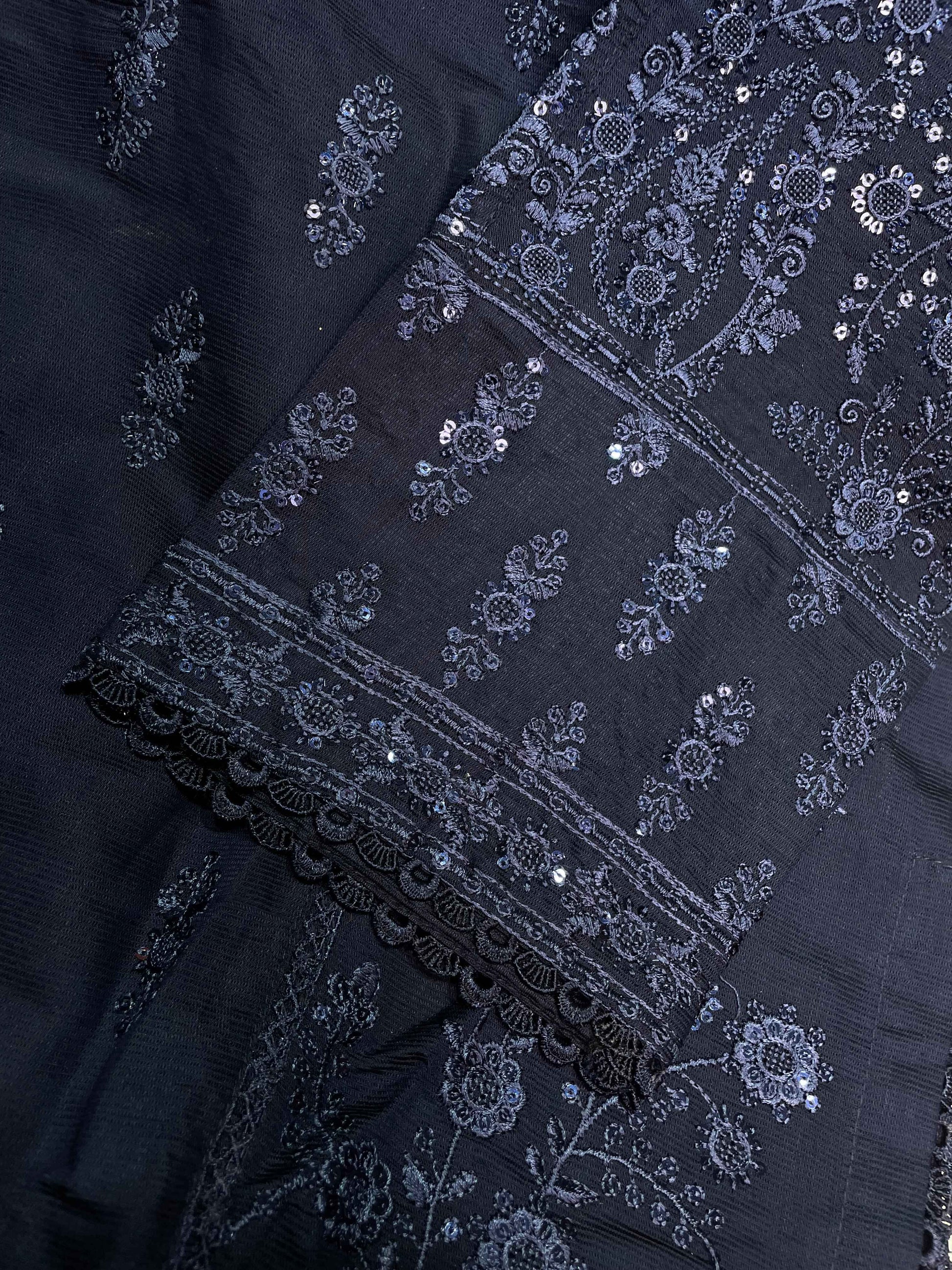 KHADDI COTTON Casual Wear Chicken kari Work On Dress