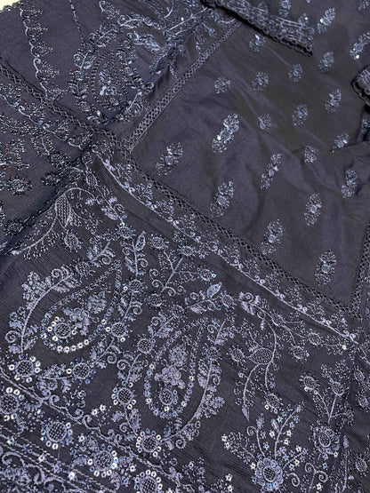 KHADDI COTTON Casual Wear Chicken kari Work On Dress