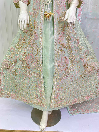 ORGANZA FABRIC 3-PCS Beautiful Heavy Embroided Maxi Dress 2025