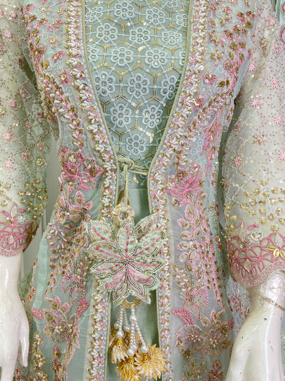 ORGANZA FABRIC 3-PCS Beautiful Heavy Embroided Maxi Dress 2025
