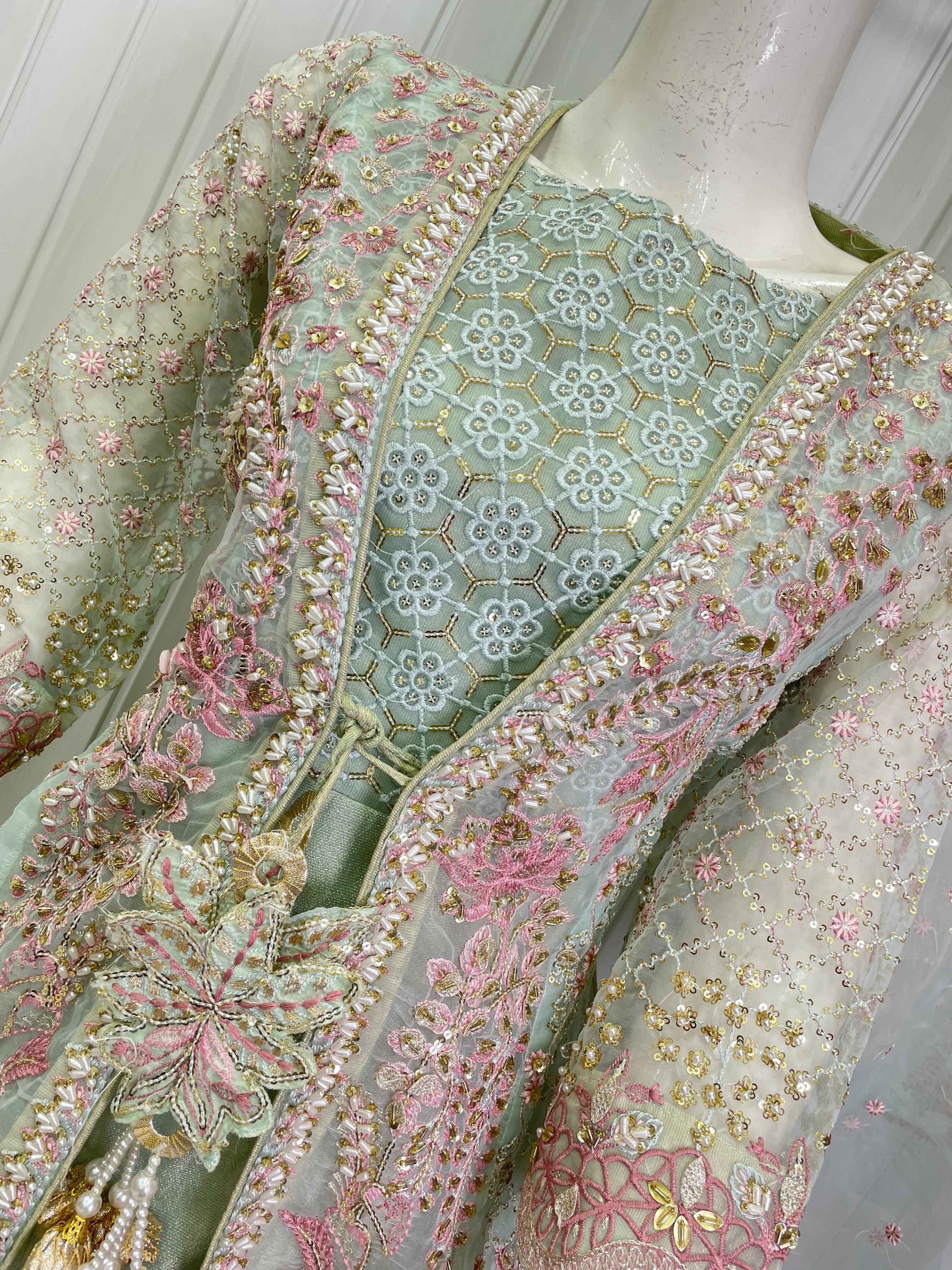 ORGANZA FABRIC 3-PCS Beautiful Heavy Embroided Maxi Dress 2025
