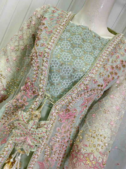 ORGANZA FABRIC 3-PCS Beautiful Heavy Embroided Maxi Dress 2025