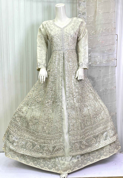 ORGANZA FABRIC 3-PCS Beautiful Heavy Embroided Maxi Dress 2025