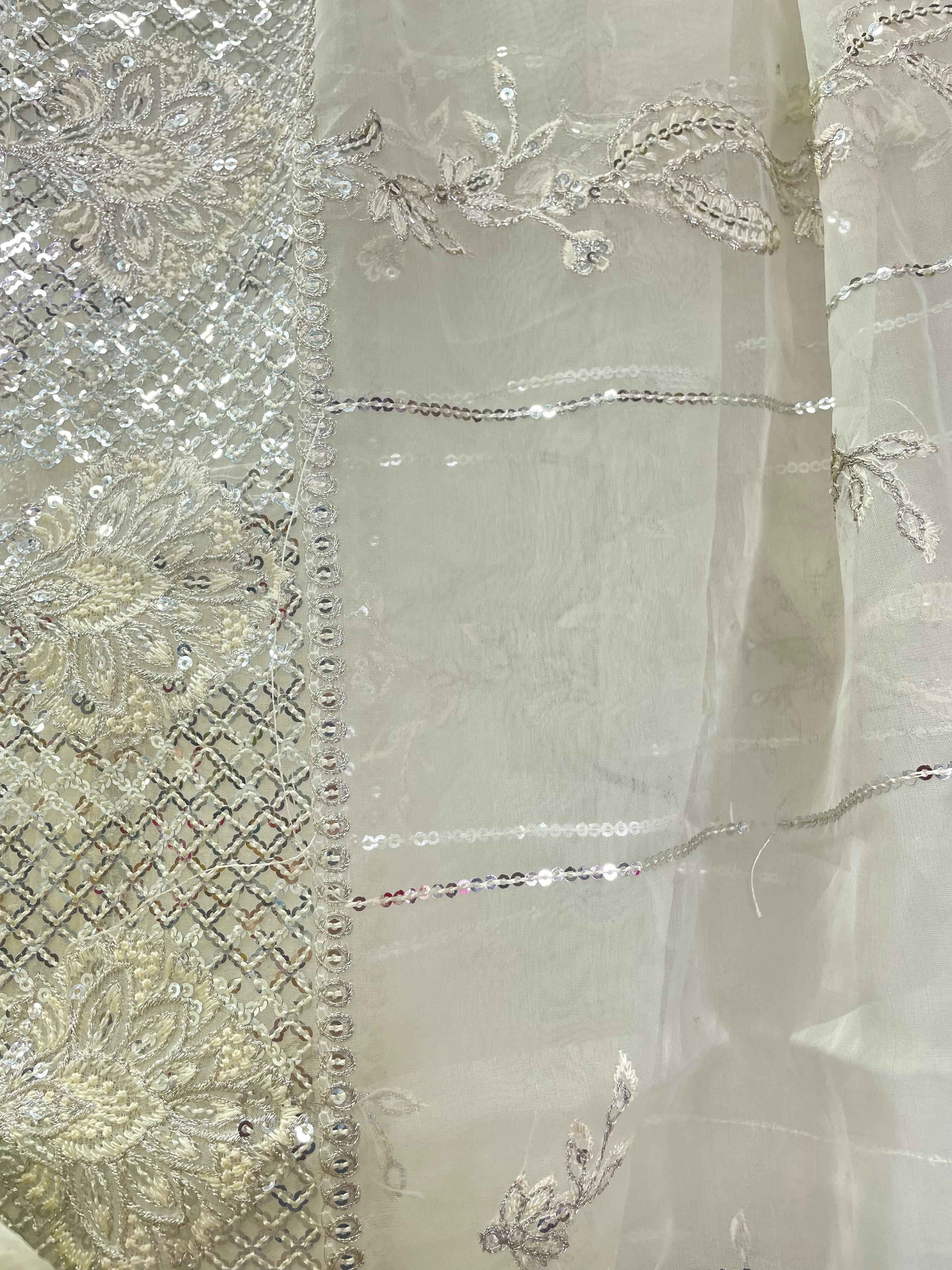 ORGANZA FABRIC 3-PCS Beautiful Heavy Embroided Maxi Dress 2025
