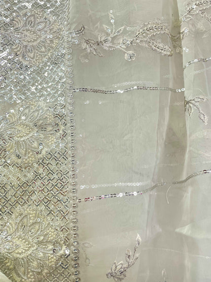 ORGANZA FABRIC 3-PCS Beautiful Heavy Embroided Maxi Dress 2025