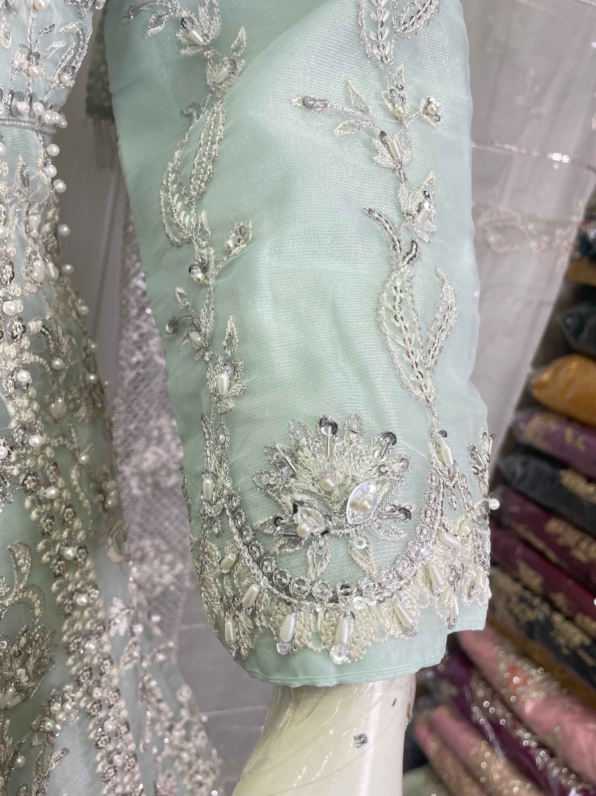 ORGANZA FABRIC 3-PCS Beautiful Heavy Embroided Maxi Dress 2025