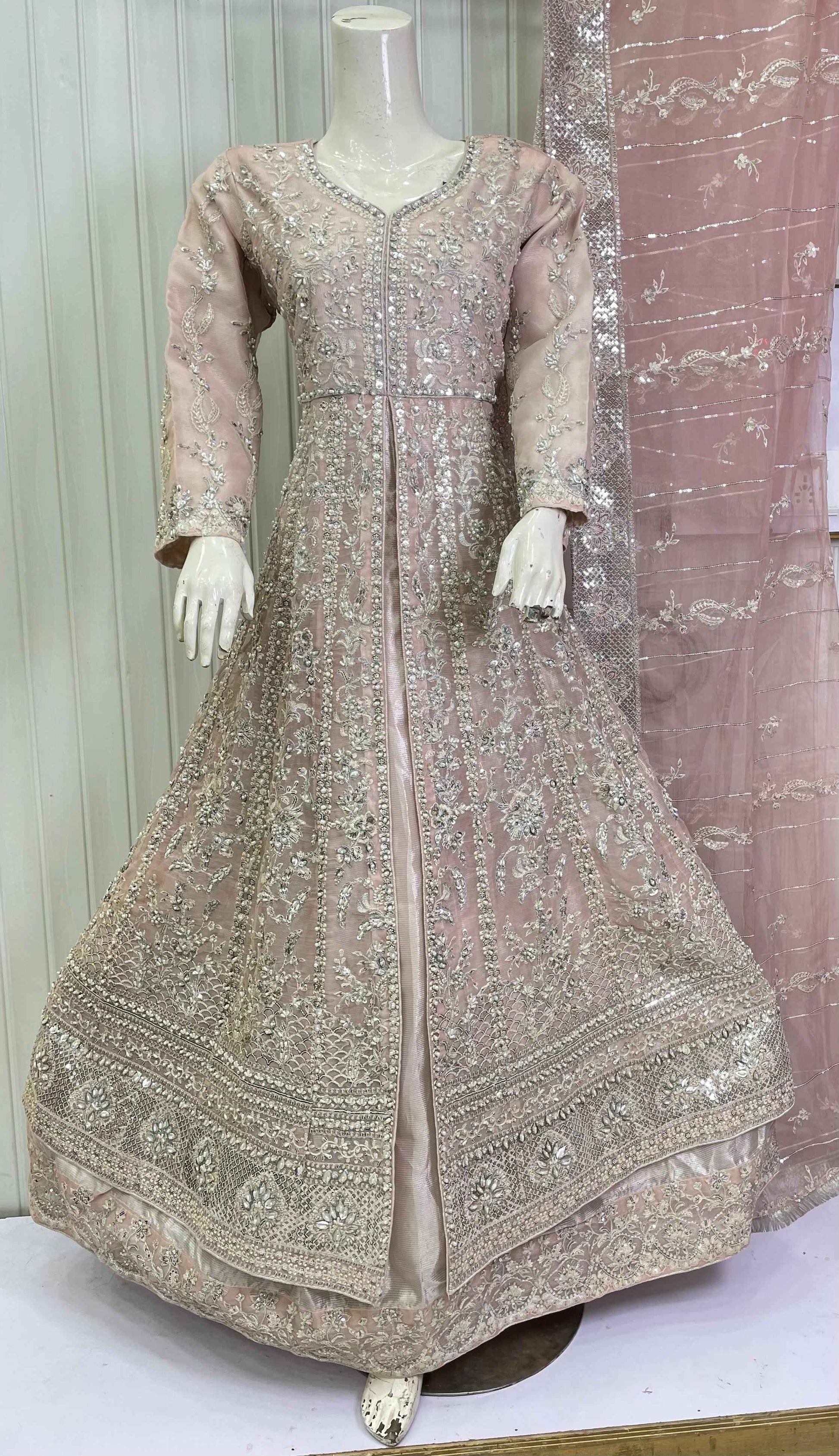 ORGANZA FABRIC 3-PCS Beautiful Heavy Embroided Maxi Dress 2025