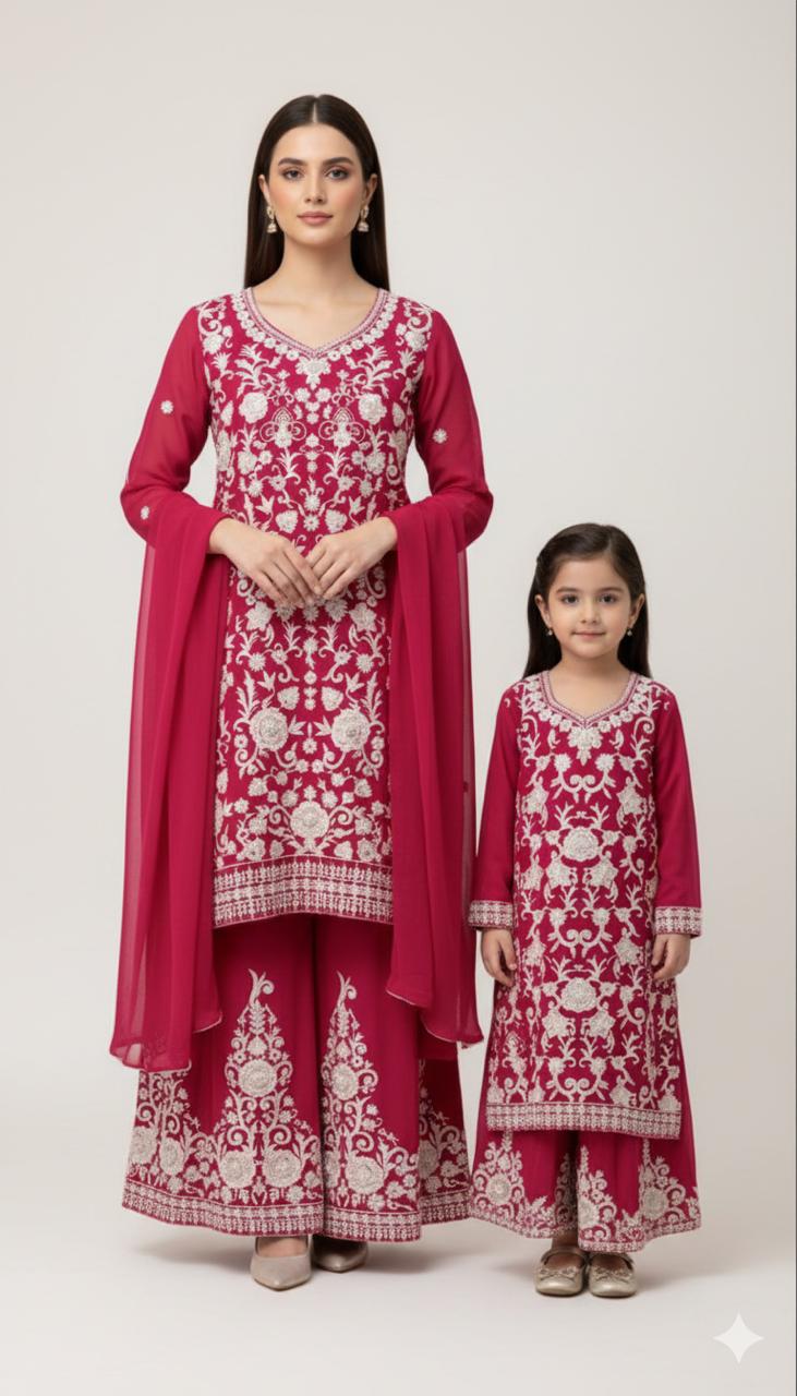 Chiffon Mother & Daughter Dress