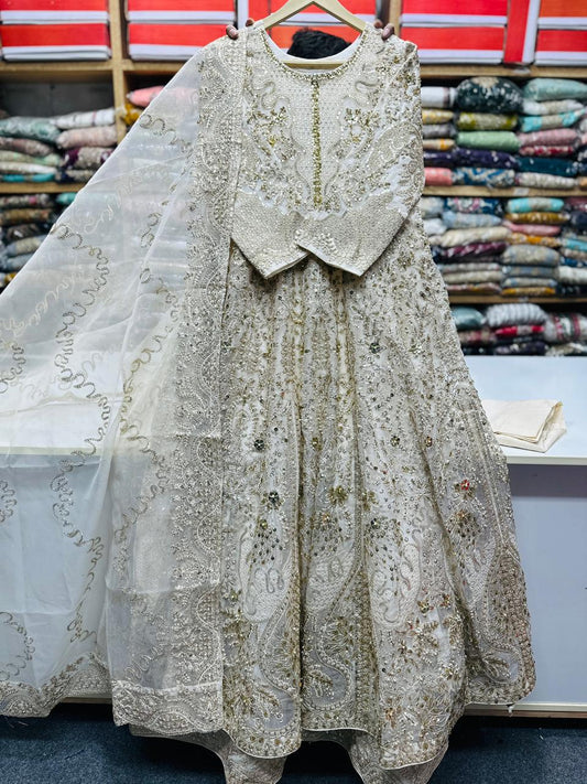 Organza Wedding Maxi | Grace & Glamour in Every Stitch Off White