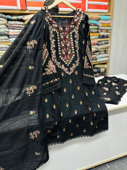Embroidered Black 3pc Shalwar Kameez