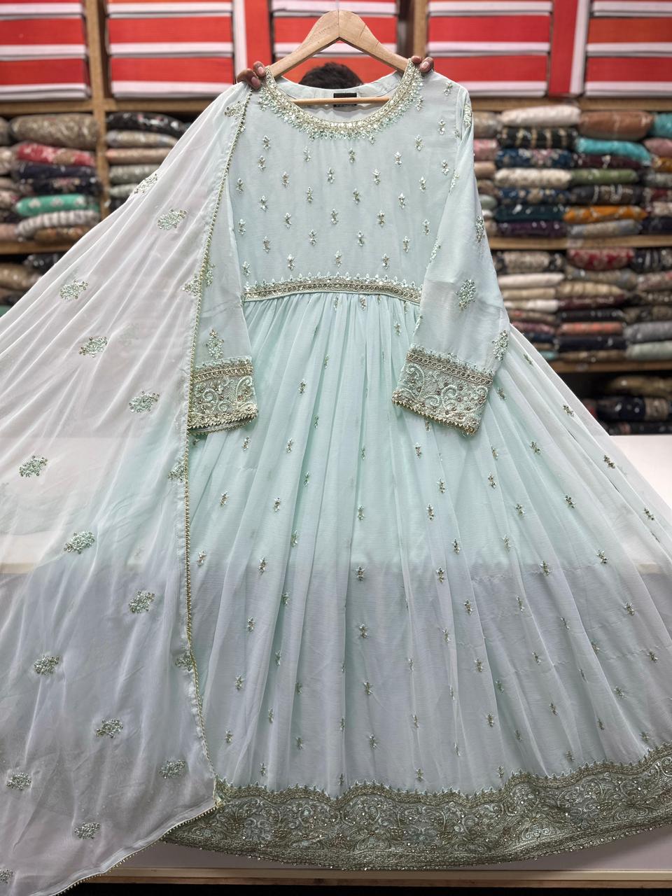 Chiffon Maxi Ice Blue
