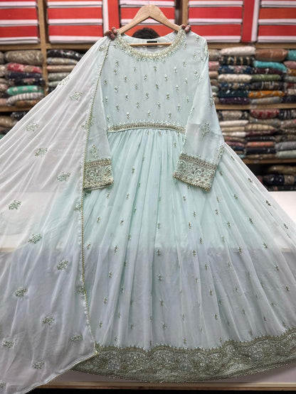 Chiffon Maxi Ice Blue