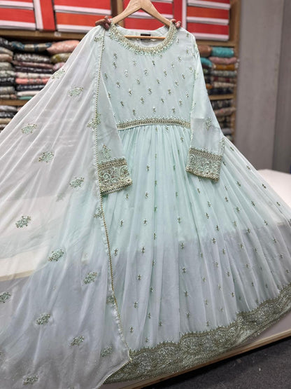 Chiffon Maxi Ice Blue