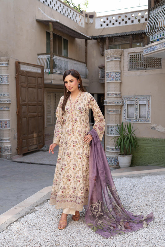Munria Lawn Pastel Grey