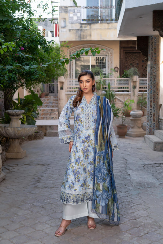 Munria Lawn Blue