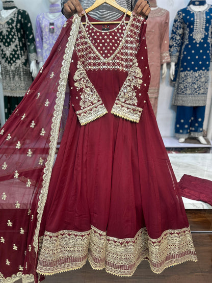 PB637 Maroon Frock