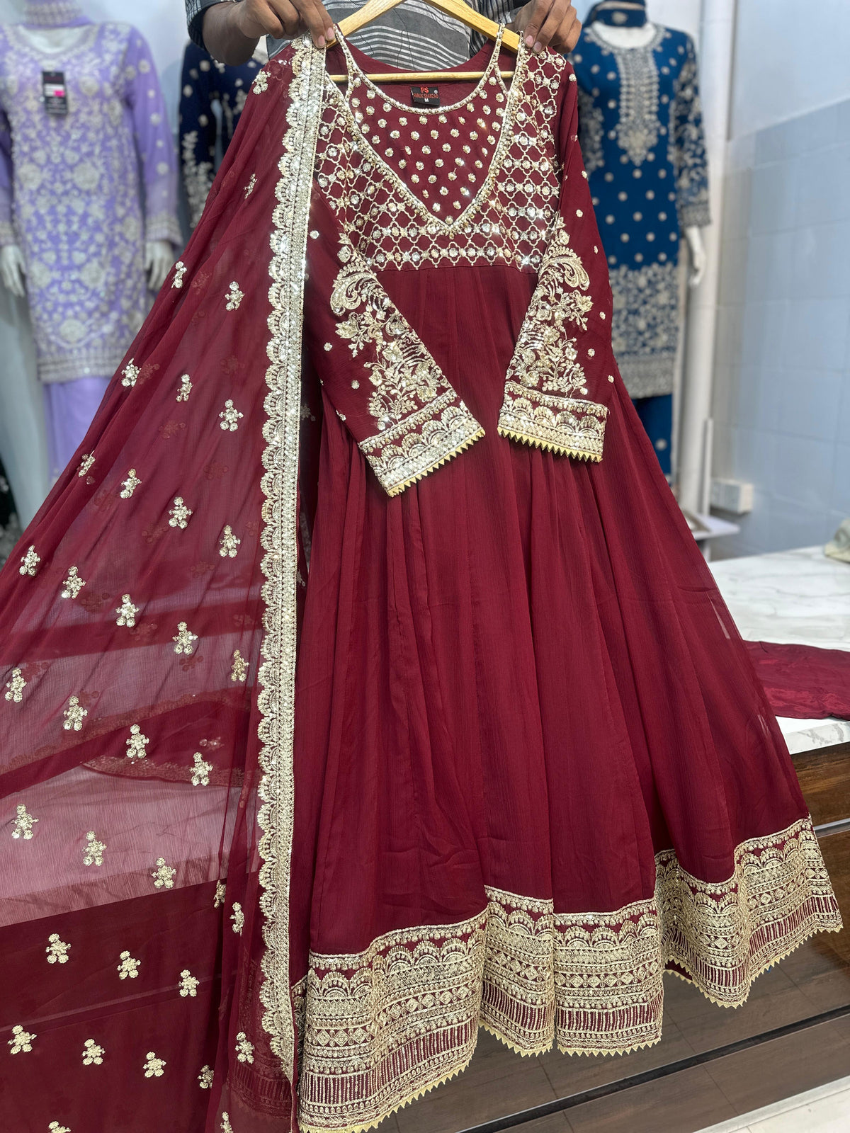 PB637 Maroon Frock