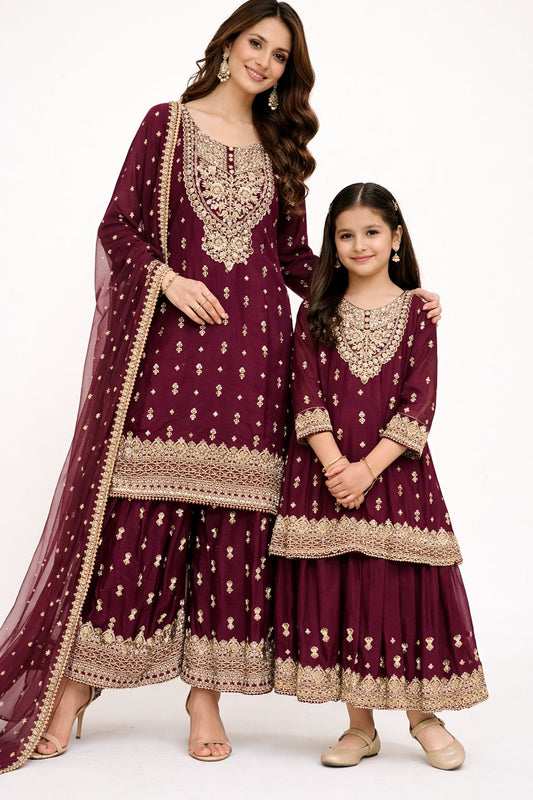 CHIFFON FABRIC Mother & Daughter Dress 2025