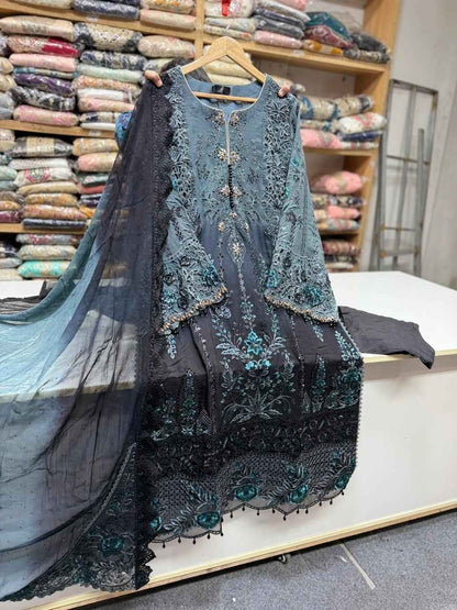 Maria B Chiffon Embroidered 3PC Suit