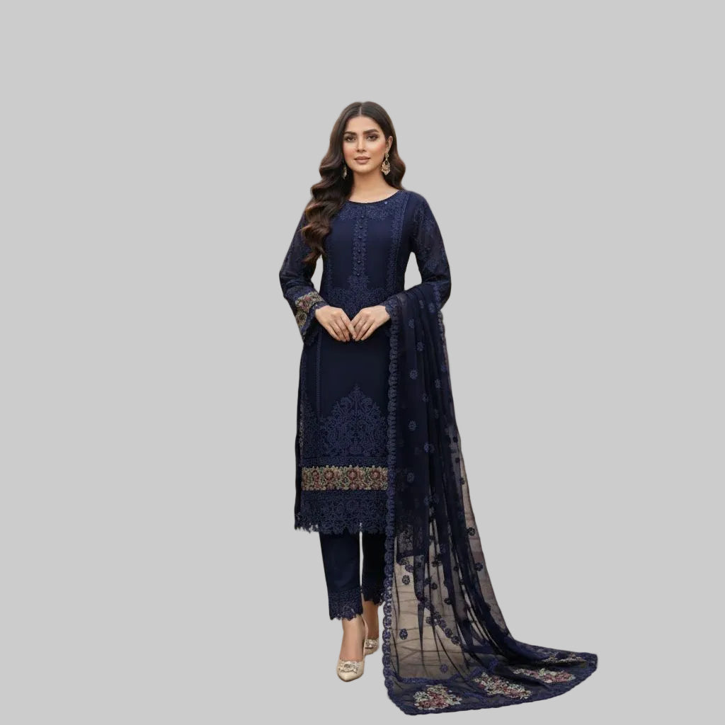 SG001 Chiffon Navy Blue