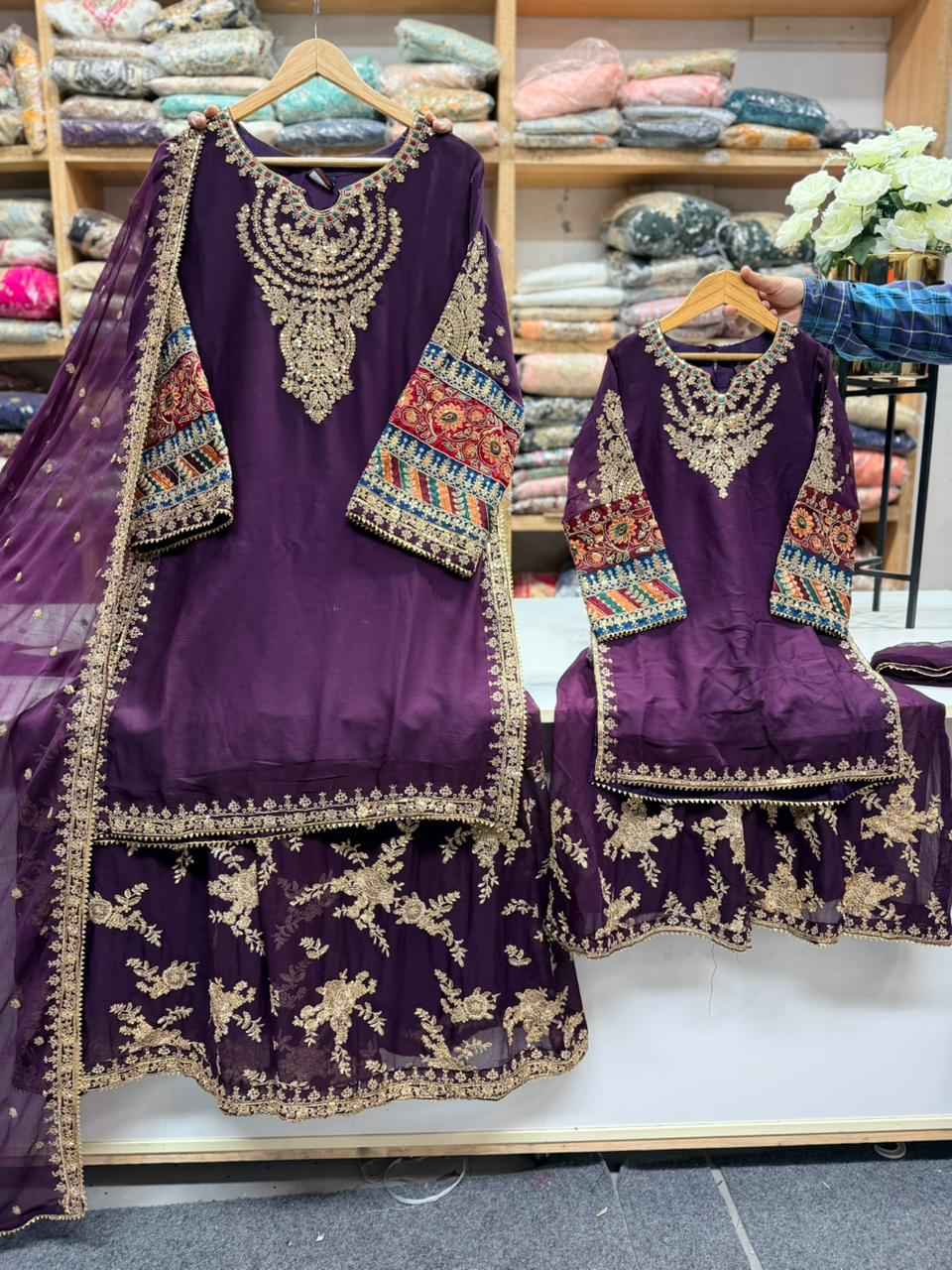 Chiffon Mother & Daughter Dress
