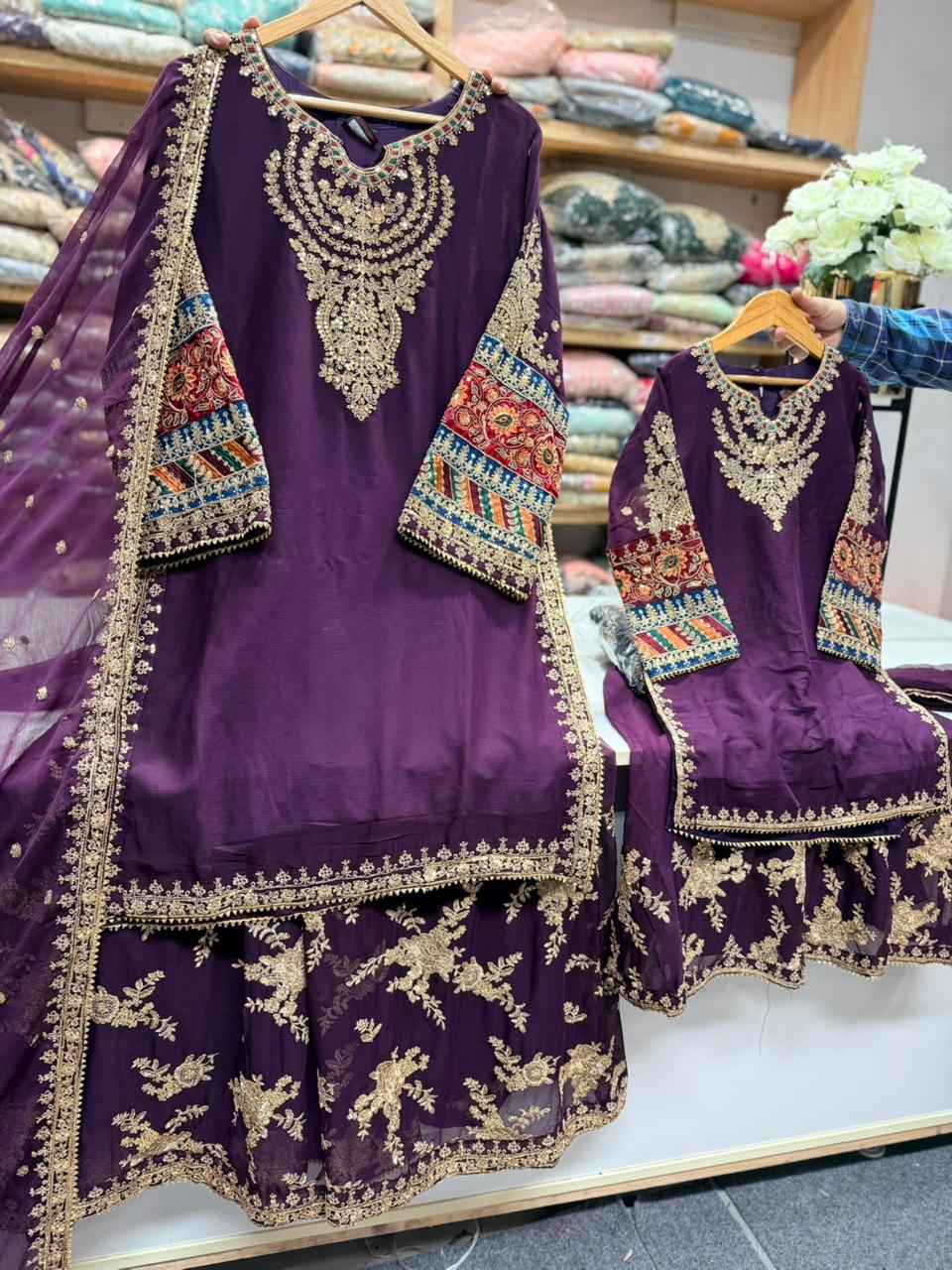 Chiffon Mother & Daughter Dress