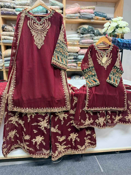 Chiffon Mother & Daughter Dress