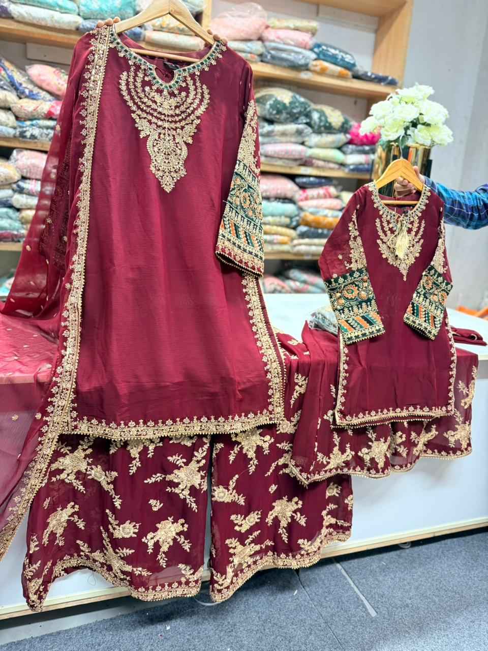 Chiffon Mother & Daughter Dress