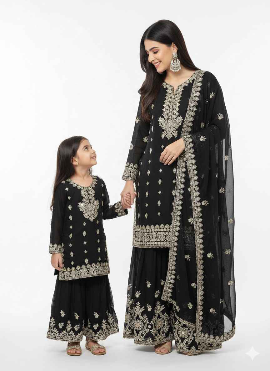 Chiffon Mother & Daughter Dress