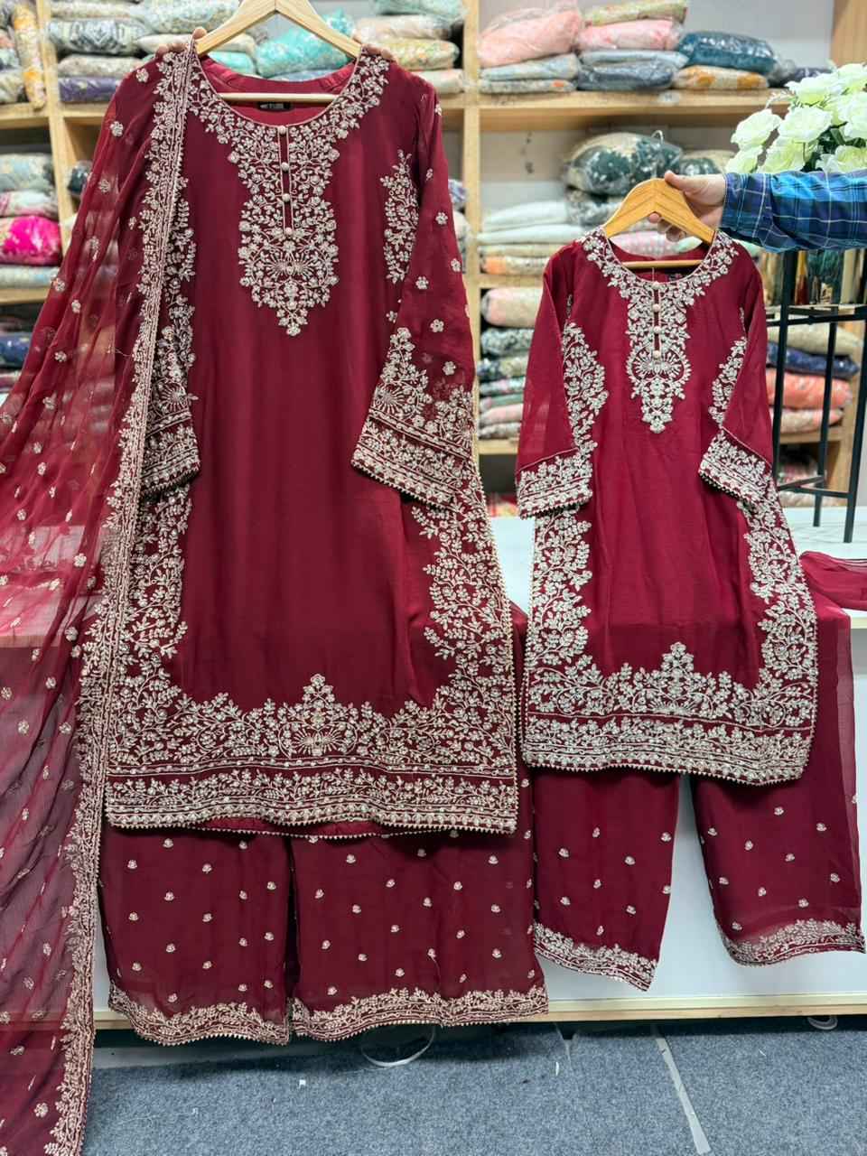 Chiffon Mother & Daughter Dress