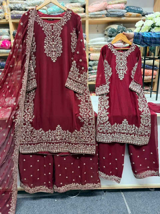 Chiffon Mother & Daughter Dress