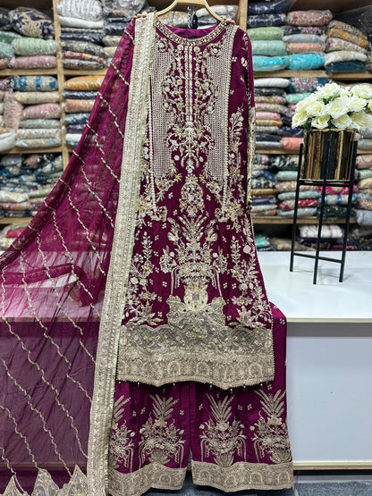 Wedding & Festive Wear Chiffon 3PC