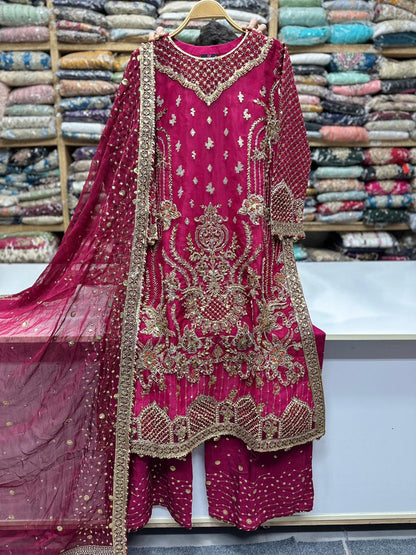 Luxury Embroidered Chiffon 3PC Suit