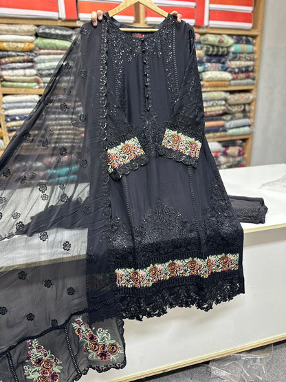 SG001 Chiffon Black