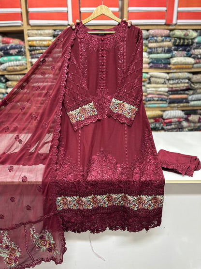 SG001 Chiffon Mehroon